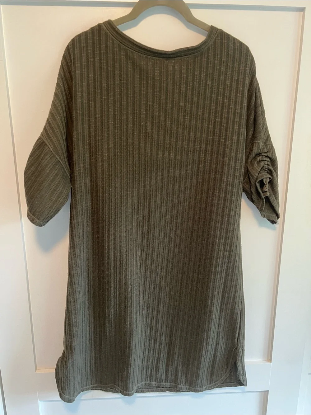 Max Studio Olive Ribbed Knit Dress - Picture 4 of 5